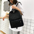 Women's Classic Simple Solid Color Zipper Backpack